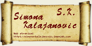 Simona Kalajanović vizit kartica